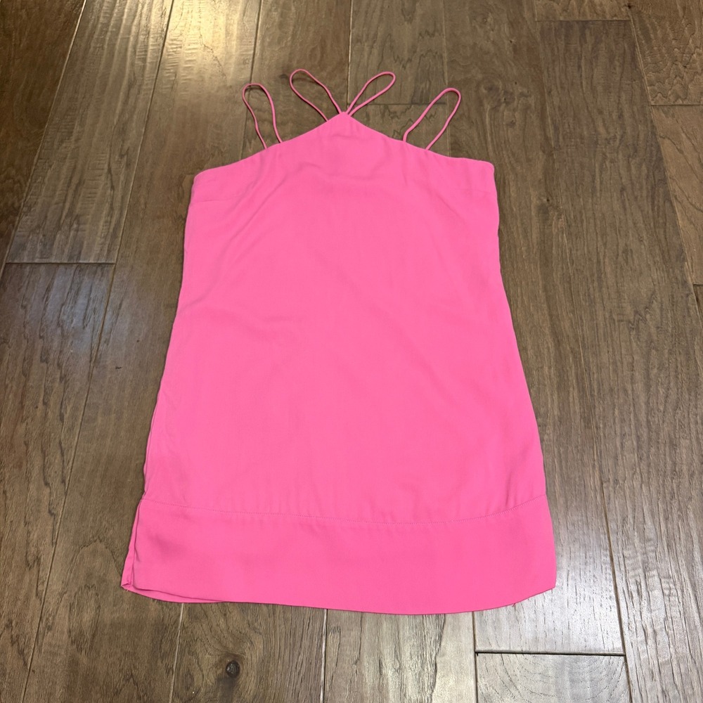 Naked Zebra Pink Spaghetti Strap Keyhole Detail Mini Dress Women's‎ Size M